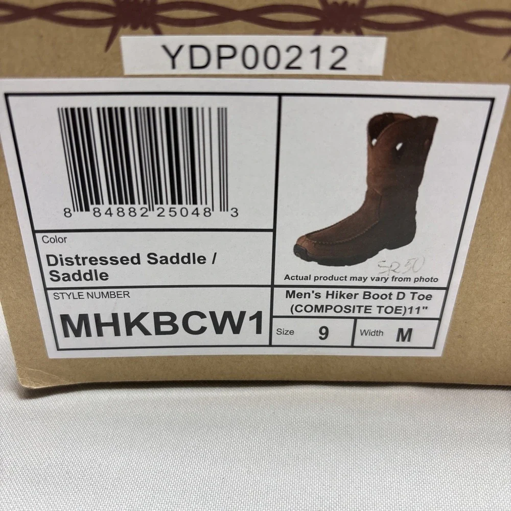 Twisted X Men's Hiker Waterproof Composite Toe Work Boots MHKBCW1 Size 9 M